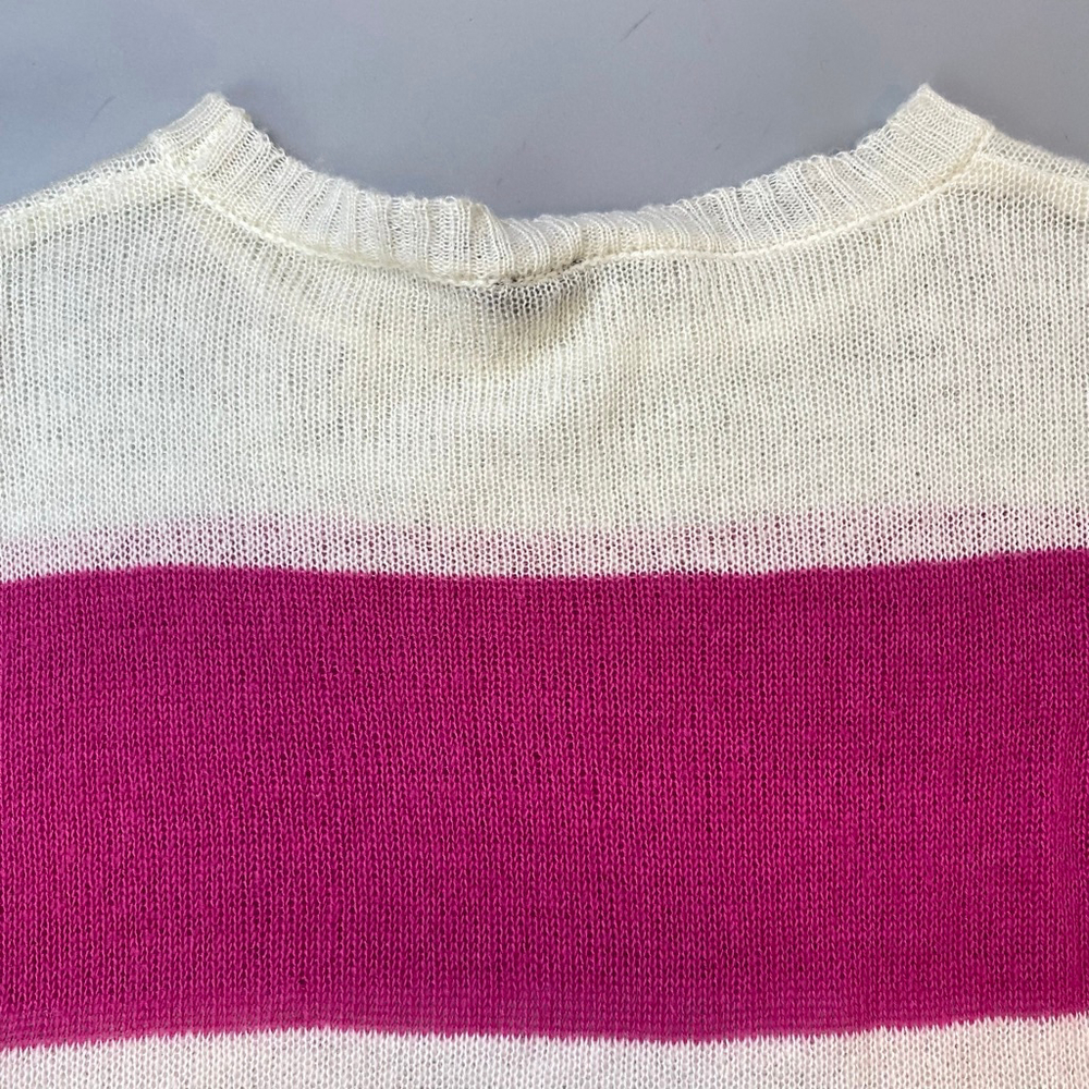 Moon & Madison Sweater Womens Medium Striped Color Block Indie Bright Soft Thin - Picture 13 of 14